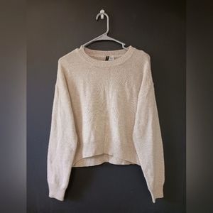 DIVIDED WOMEN'S SMALL CREME LONG SLEEVE FALL SHIRT